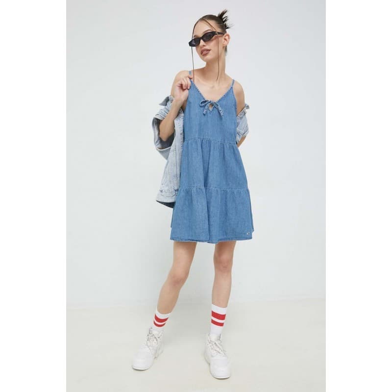 Robe Femme Tommy Jeans TJW TIERED CHAMBRAY S DENIM MEDIUM