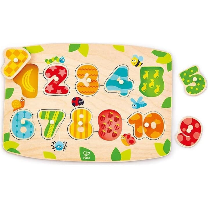 Hape Toys Puzzle à boutons Chiffres