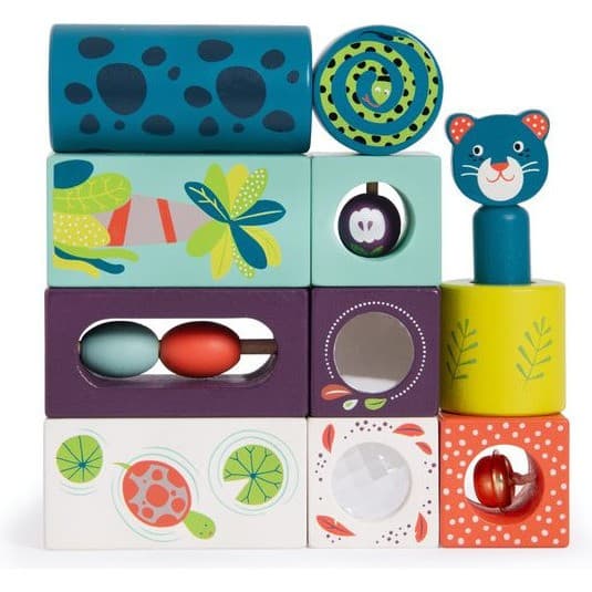 Moulin Roty Cubes d'activités Dans la jungle