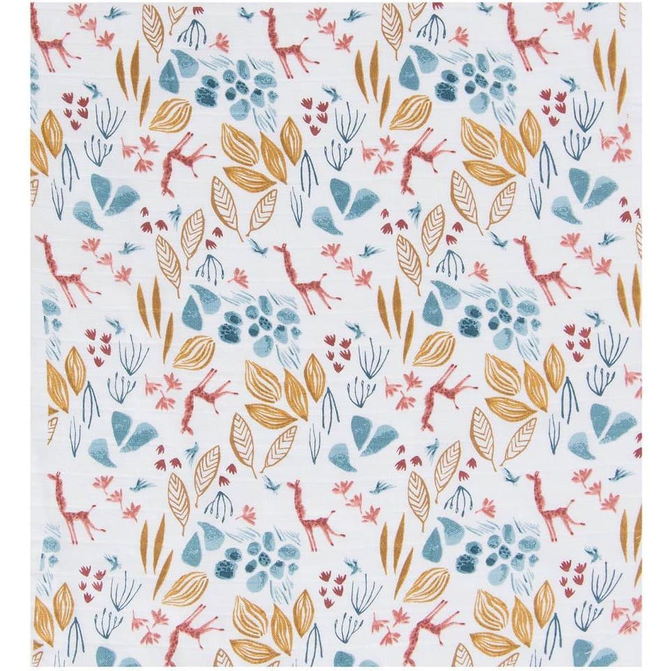 Moulin Roty Set de 3 langes imprimés (bleu/girafe/animaux) Sous mon