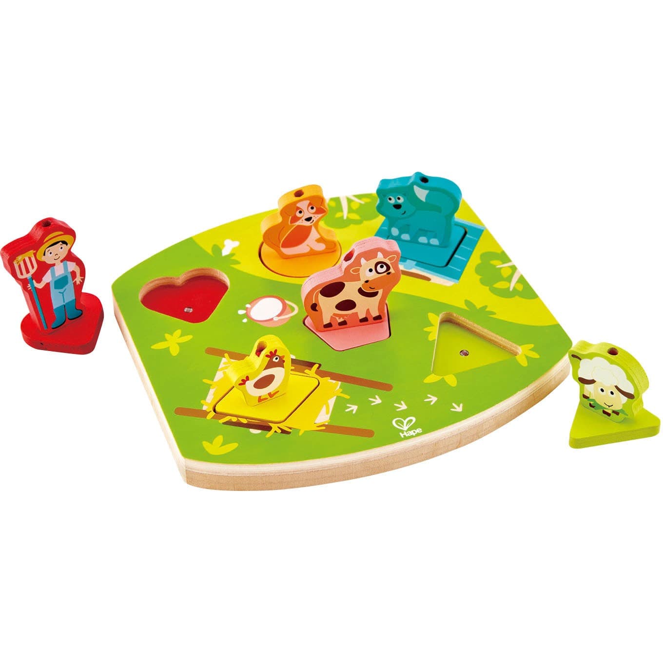 Hape Toys Puzzle sonore en bois pour bébé les animaux de la ferme