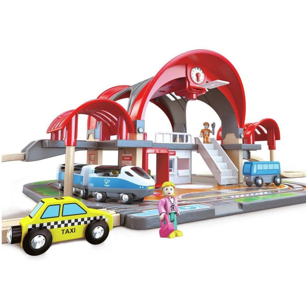 Hape Toys Circuit de train en bois Gare Hape