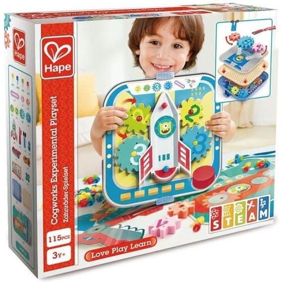 Hape Toys Coffret de jeu à engrenages