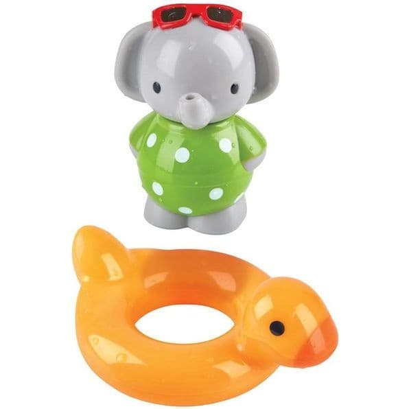 Hape Toys Eléphant nageur et sa bouée pour le bain de