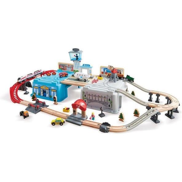 Hape Toys Circuit de train Grande métropole Hape