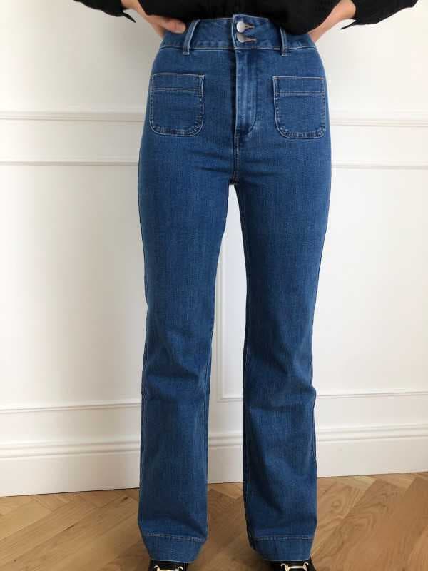 Jeans flare bleu foncé - Elena T.40