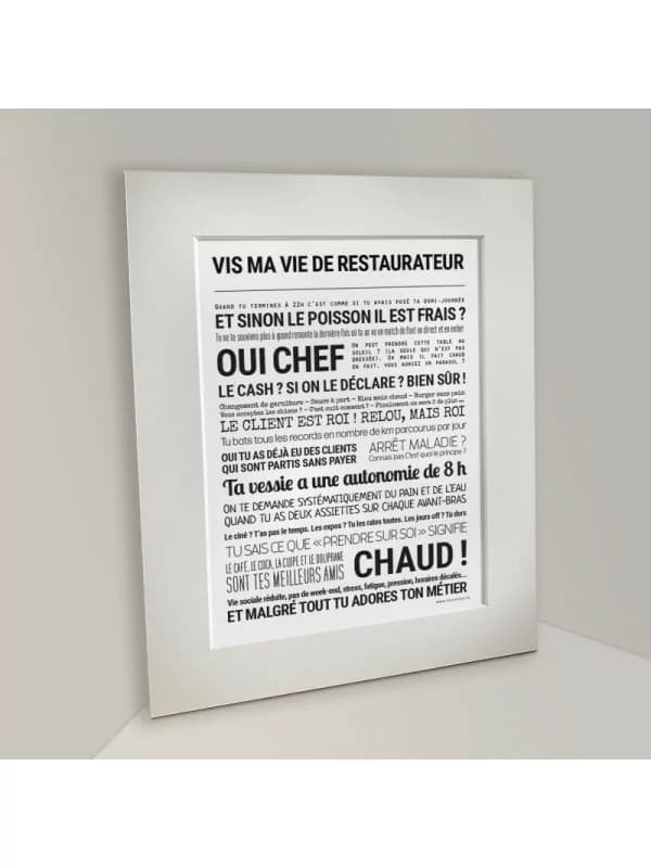 Affiche - Vis ma vie de restaurateur
