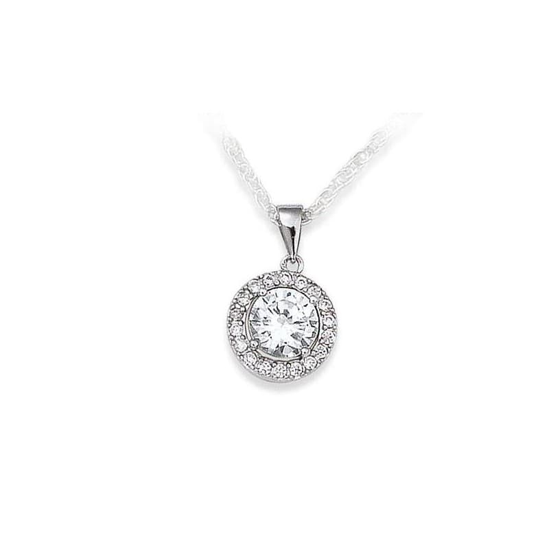 Pendentif argent femme, Zircon solitaire - Eclat - Lyn&Or Bijoux