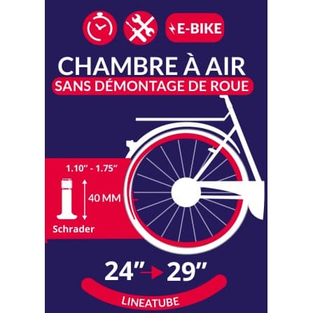 Chambre à air linéaire 24 à 29' GV 1.10 à 1.75'
