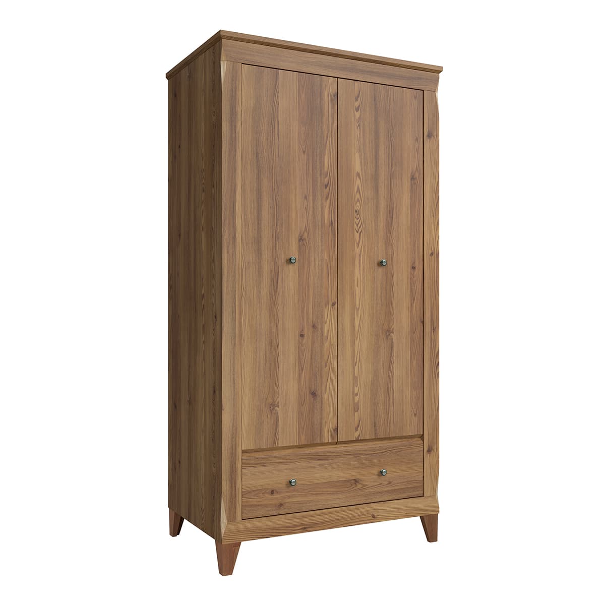Armoire 2 portes 1 tiroir Raya Bois