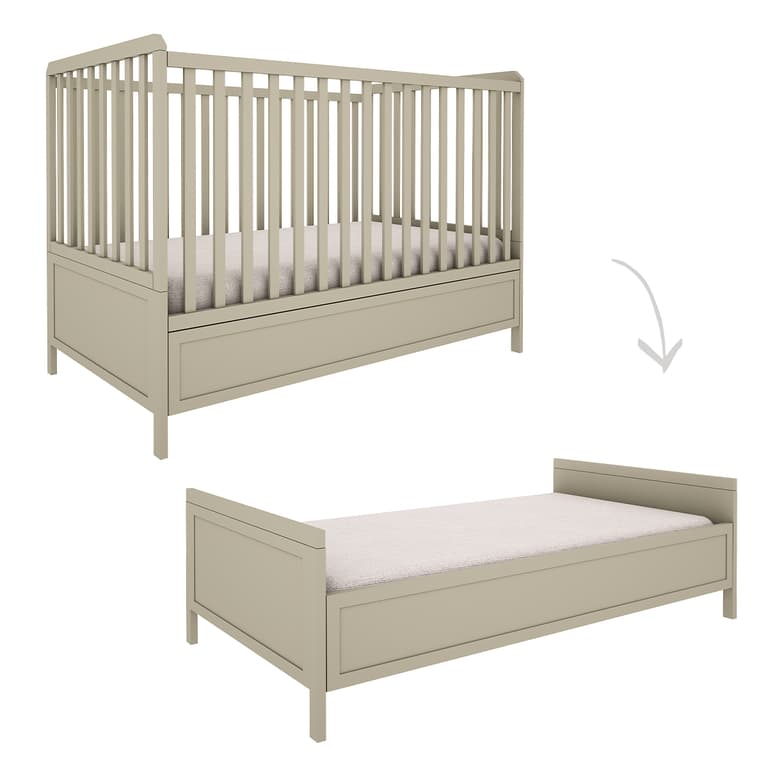 Lit évolutif 70x140 Wood Luck Gabriel - Vert Eucalyptus