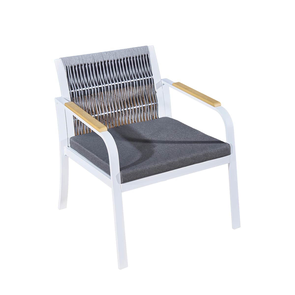 Fauteuil de jardin Ibiza Gris et Blanc