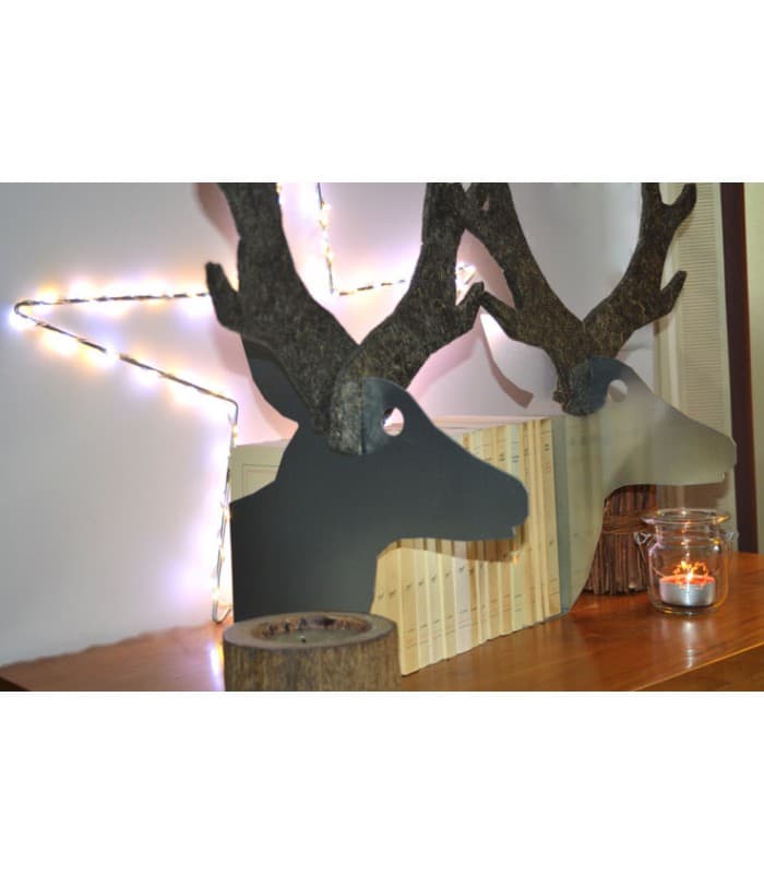 Serre livres "tête de renne"