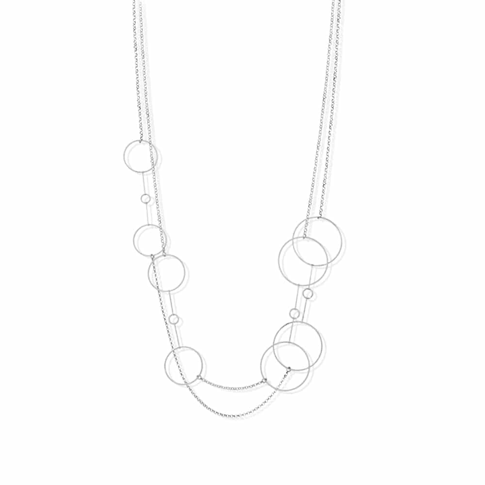 Collier sautoir argent rhodié diamanté Francesca