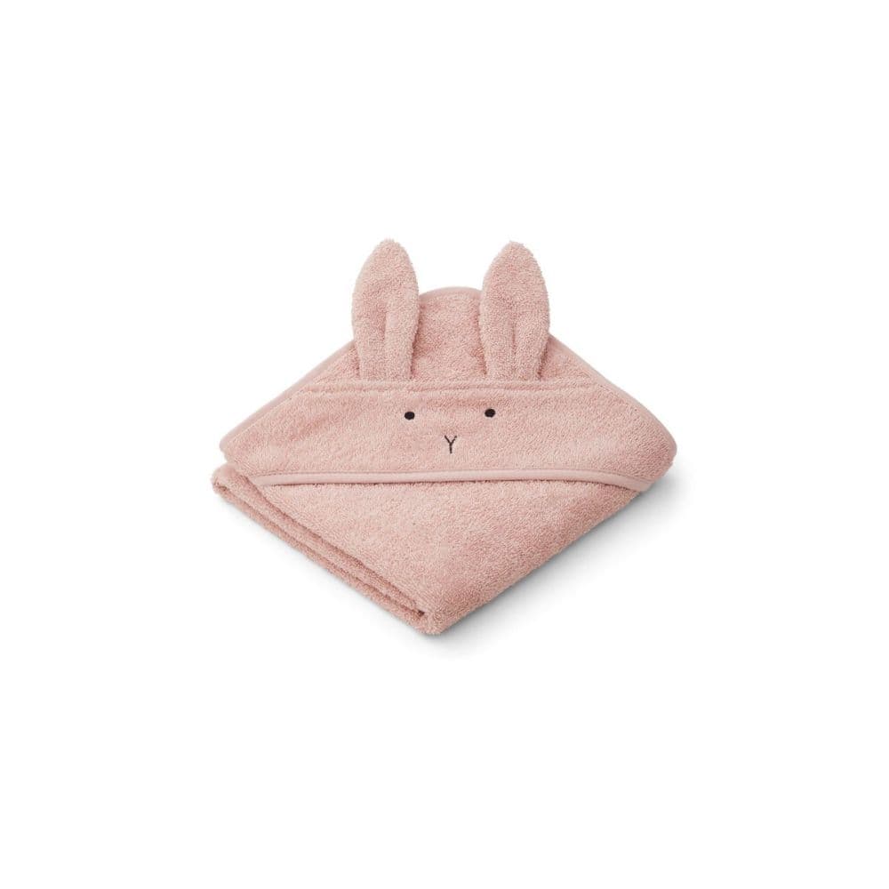Cape de bain Albert Lapin Rose en coton bio - Liewood