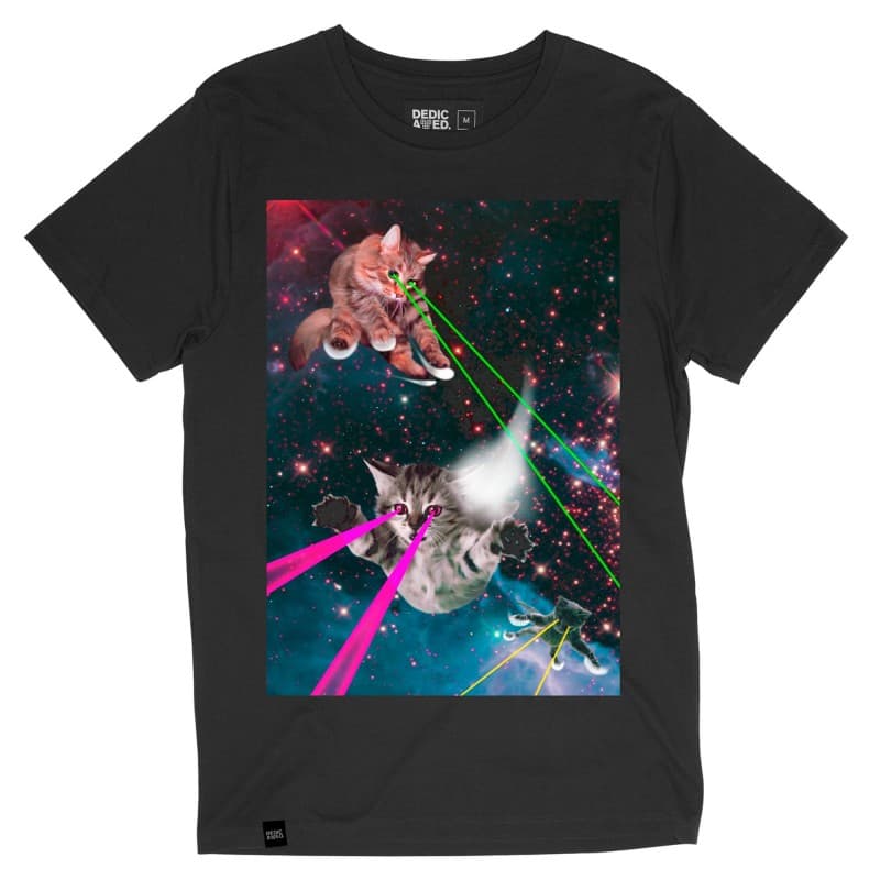 T-shirt noir Lazer Cats DEDICATED - M