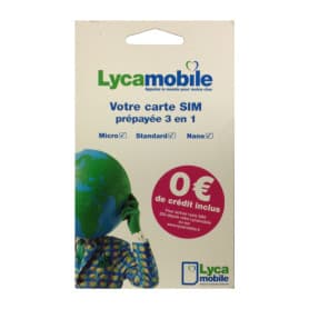 Carte SIM prépayée Lycamobile 0€