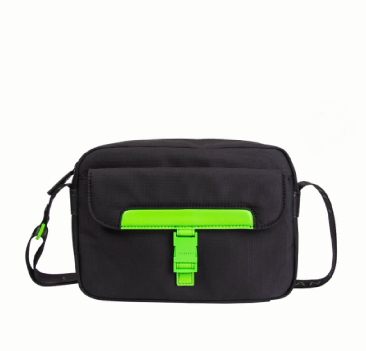 MINI SACOCHE CHABRAND CASTELLET NOIR VERT FLUO