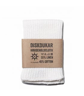 Chiffon Naturel en Lin et Coton - Blanc