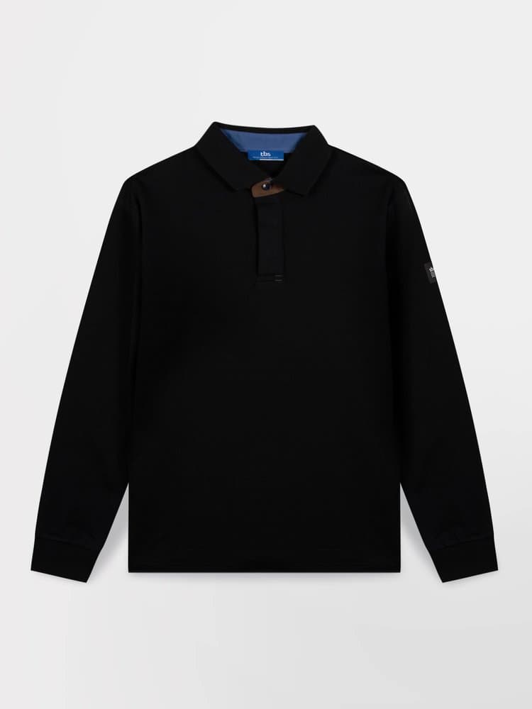 Polo manches longues Jonnapol - Couleur noir - Pour Homme - TBS - Taille 4XL