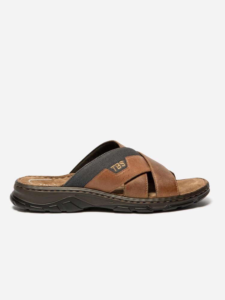 Mules Jacquie pour Homme - Couleur marron - TBS - Pointure 44