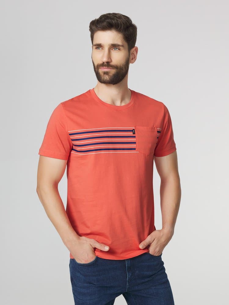 T-shirt manches courtes Amoritee - Couleur rose/rouge - Pour Homme - TBS - Taille XL