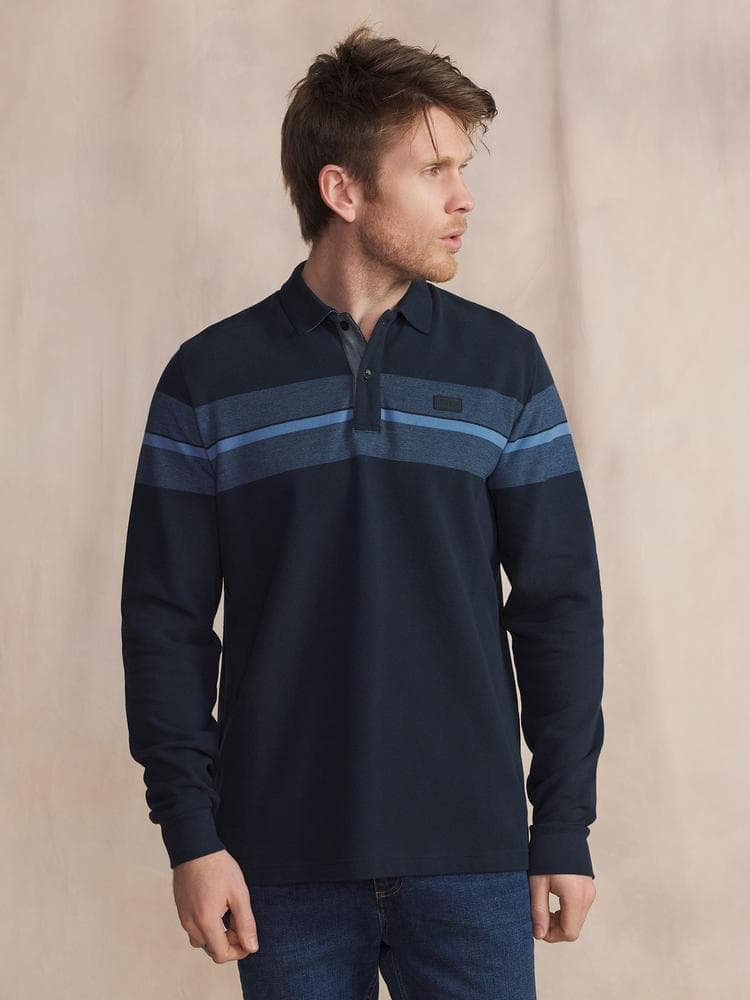 Polo manches longues Nimirpol - Couleur bleu marine - Pour Homme - TBS - Taille XL