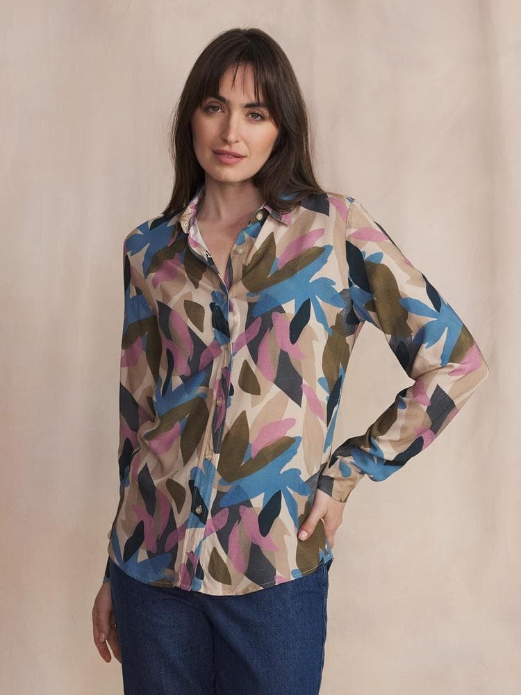 Chemise manches longues Montyche - Couleur blanc/ecru - Pour Femme - TBS - Taille 48