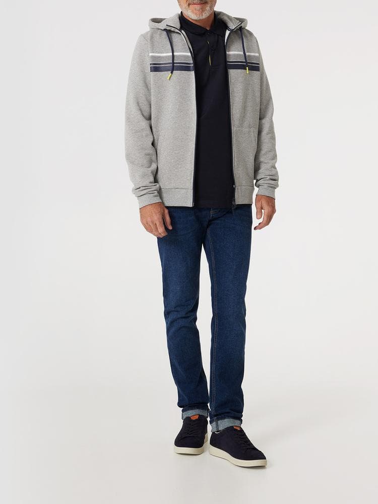 Sweat zippé Sevenzip - Couleur gris - Pour Homme - TBS - Taille M