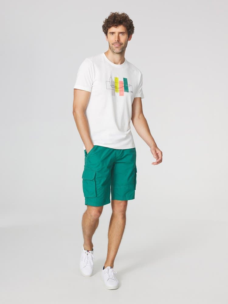 T-shirt manches courtes Nahimtee - Couleur blanc/ecru - Pour Homme - TBS - Taille S