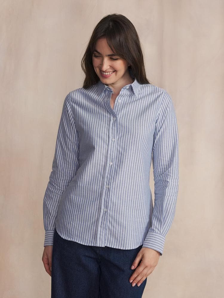 Chemise manches longues Rozziche - Couleur bleu - Pour Femme - TBS - Taille 48