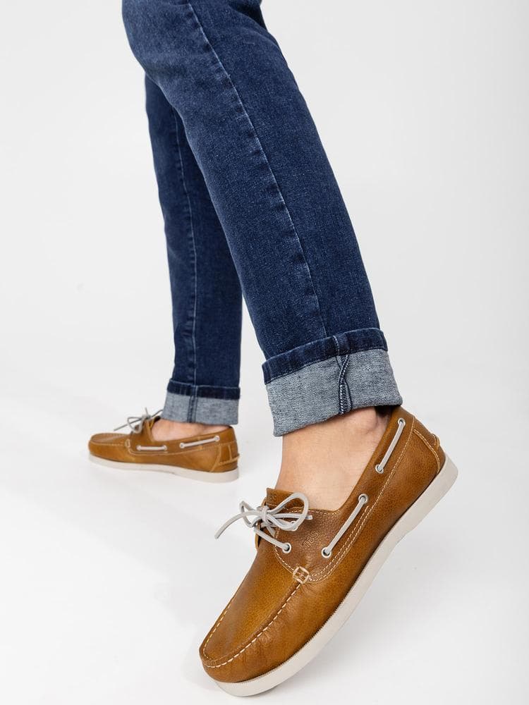 Chaussures bateau Phenis pour Homme - Couleur jaune/orange - TBS - Pointure 43