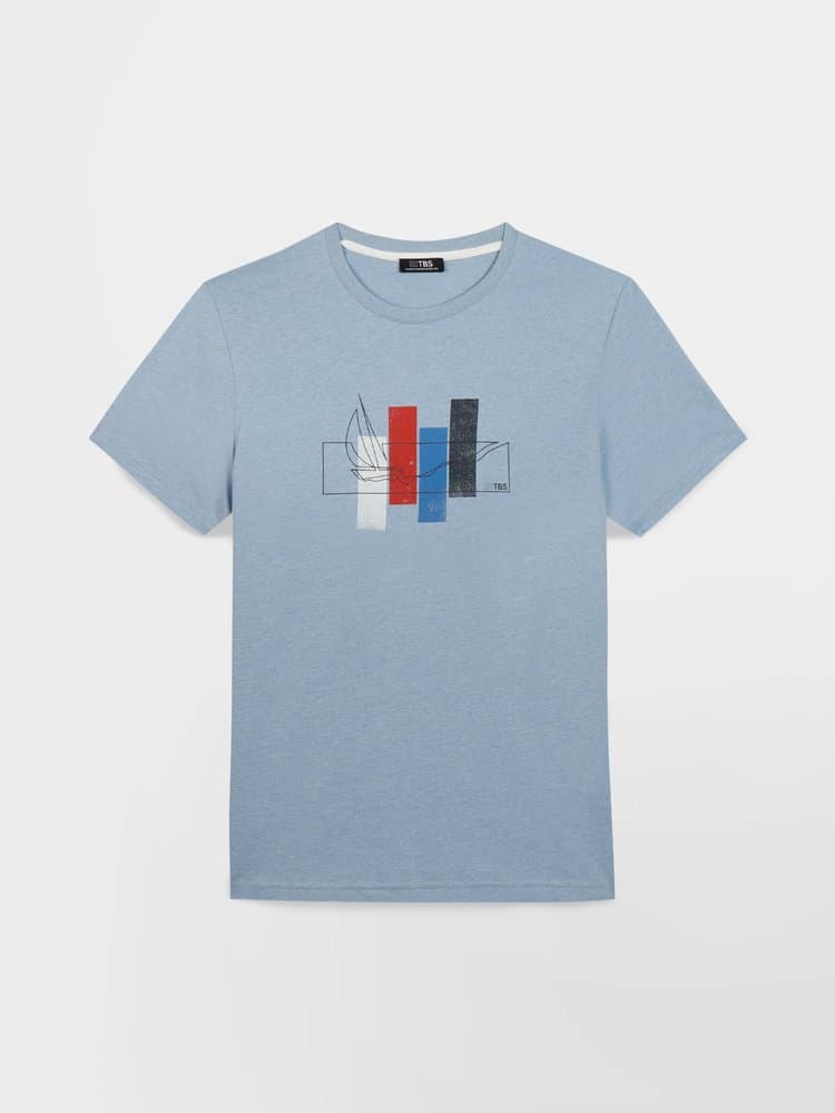 T-shirt manches courtes Nahimtee - Couleur bleu - Pour Homme - TBS - Taille XL