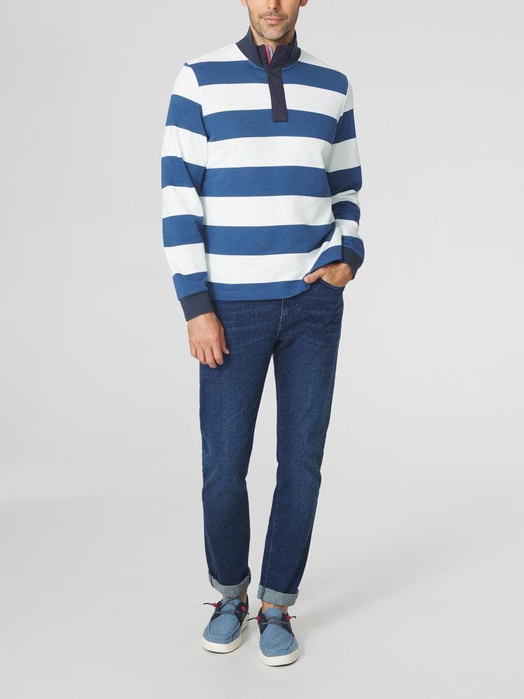 Pull col camionneur Gianicam - Couleur bleu - Pour Homme - TBS - Taille XXL