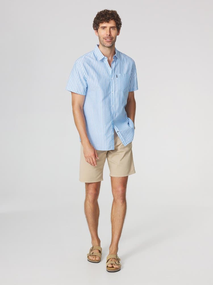 Chemise manches courtes Yohancha - Couleur bleu - Pour Homme - TBS - Taille 3XL