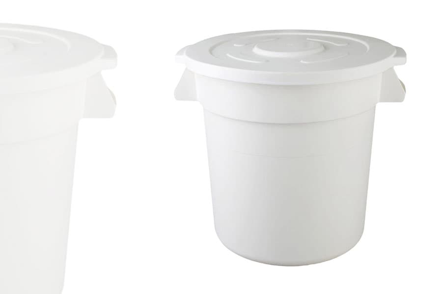 Seau Blanc 76 litres avec Couvercle