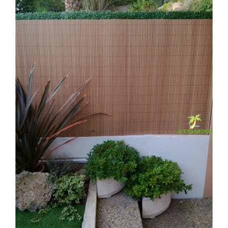 Canisse de Jardin en PVC Teck Effet Bois â 250 x 180 cm