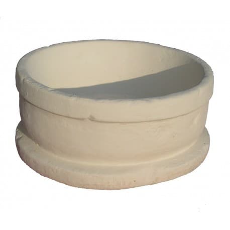 Jardinière en Pierre Reconstituée Ronde 45 x 45 x 20 cm Blanc
