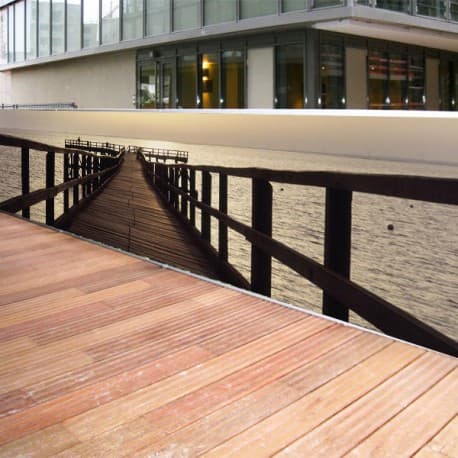 Brise Vue de Jardin en Polyester Décor Noirmoutier 300 x 80 cm