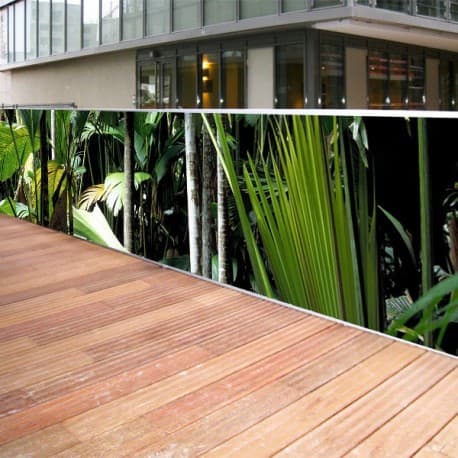Brise Vue de Jardin en Polyester Décor Jungle 500 x 100 cm