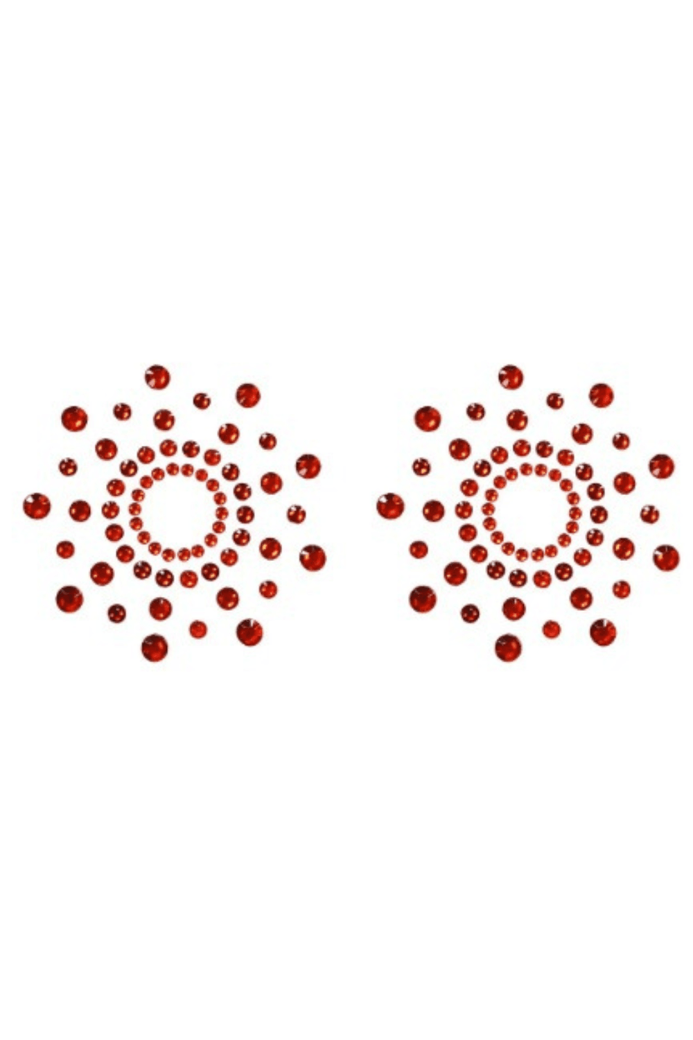 Cache tétons strass rouge