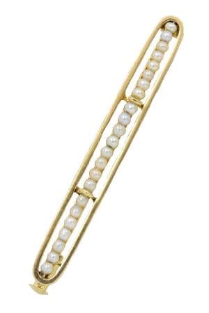 BARRETTE ANCIENNE PERLES