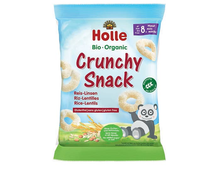 HOLLE Crunchy Snack Riz Lentilles - 25 g - Dès 8 mois