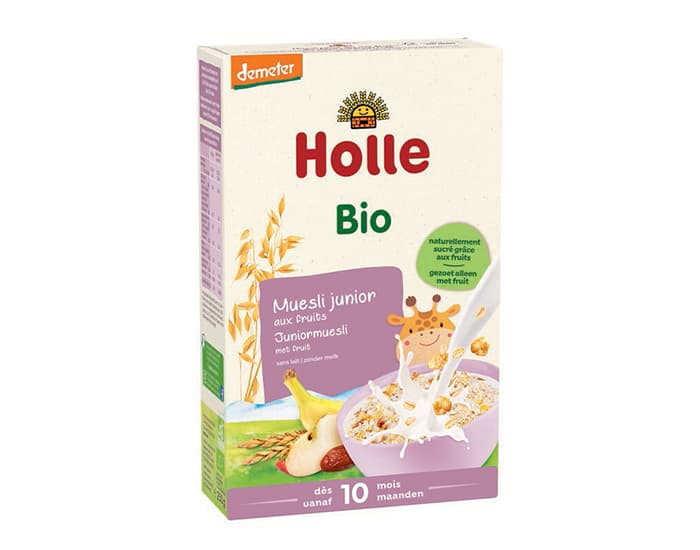 HOLLE Muesli Junior Multi-Céréales Fruits - 250 g - Dès 10 mois