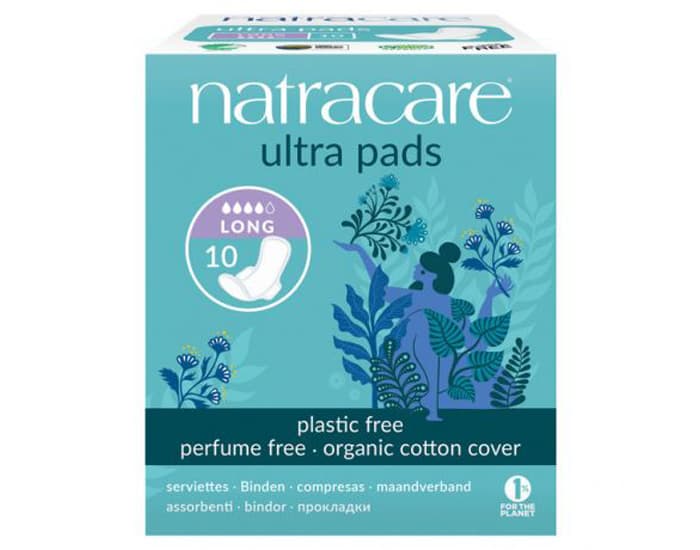 NATRACARE Serviette Hygiénique Ultra à Ailettes Long - Boite de 10