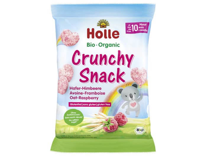 HOLLE Crunchy Snack Avoine Framboise - Dès 10 mois - 30 g