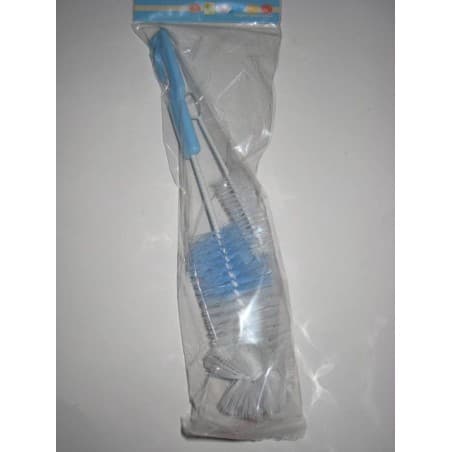 Set de 2 goupillons pour biberons bleu clair