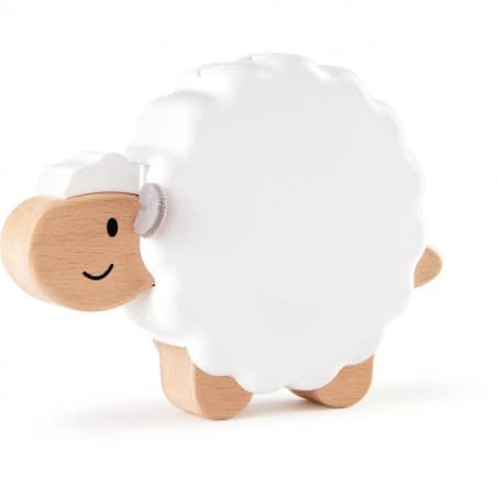 Veilleuse musicale en bois rechargeable "mouton"
