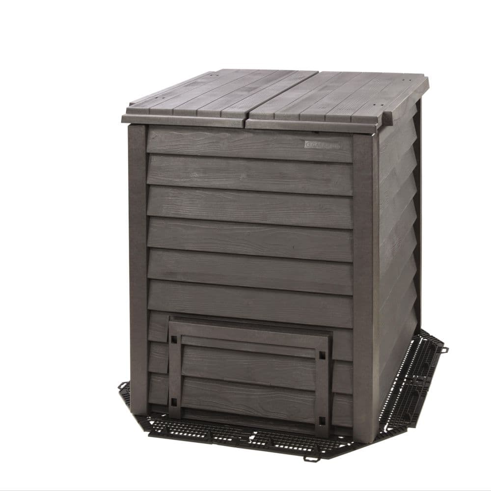 Composteur GARANTIA Thermo-Wood 400 L gris anthracite + grille de fond