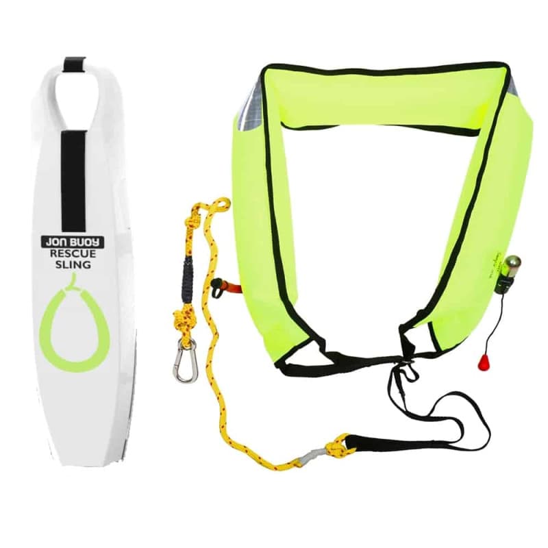 Rescue Sling : ligne de sauvetage à lancer - JON BUOY Container blanc